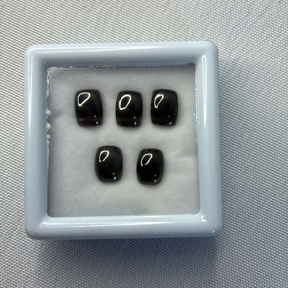 NWT Silver shungite loose gemstones cushion cut 5 pieces jewelry making supplies - Picture 3 of 6